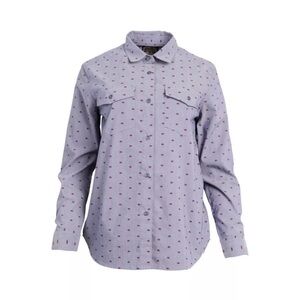 United by Blue Women’s Button-Up Buffalo Shirt, Purple Lavender Bison, Sz- XL